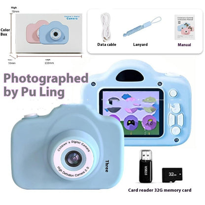 Newly Arrived at Buy Center: A3 Children's Camera Cartoon Digital Camera A3 Puqing Blue Suit