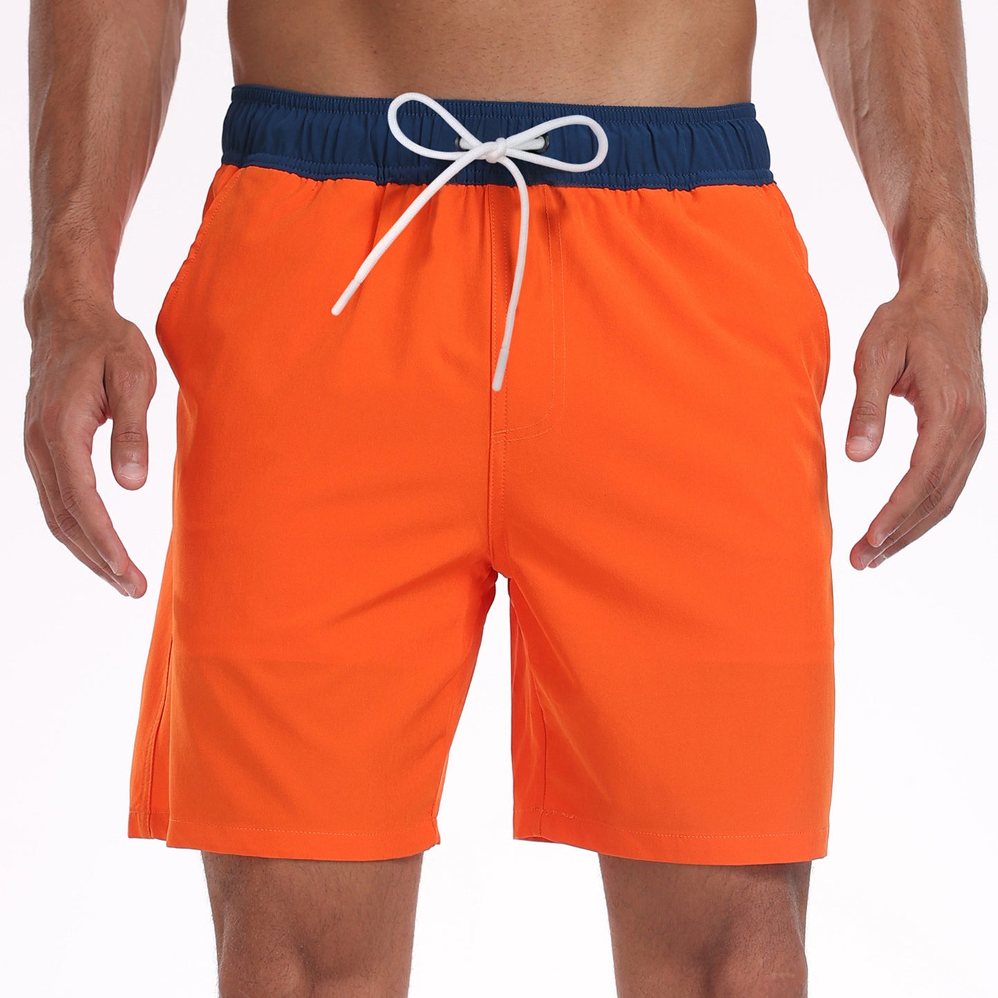 Hot New Items at Buy Center: Men's Casual Sports Shorts Fashion Vacation Beach Swimming Trunks Orange Red