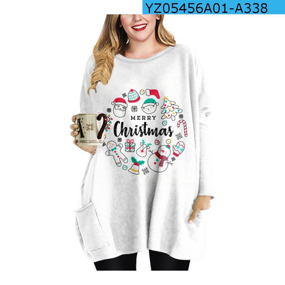 Long Christmas Snowflake Element Round Neck Dress Buy Center