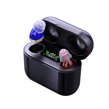 Just Arrived at Buy Center: Cross-border Within The Ear Elderly Digital Hearing Aid Sound Amplifier Sound Collector Mobile Charging Warehouse Red Blue Black Warehouse