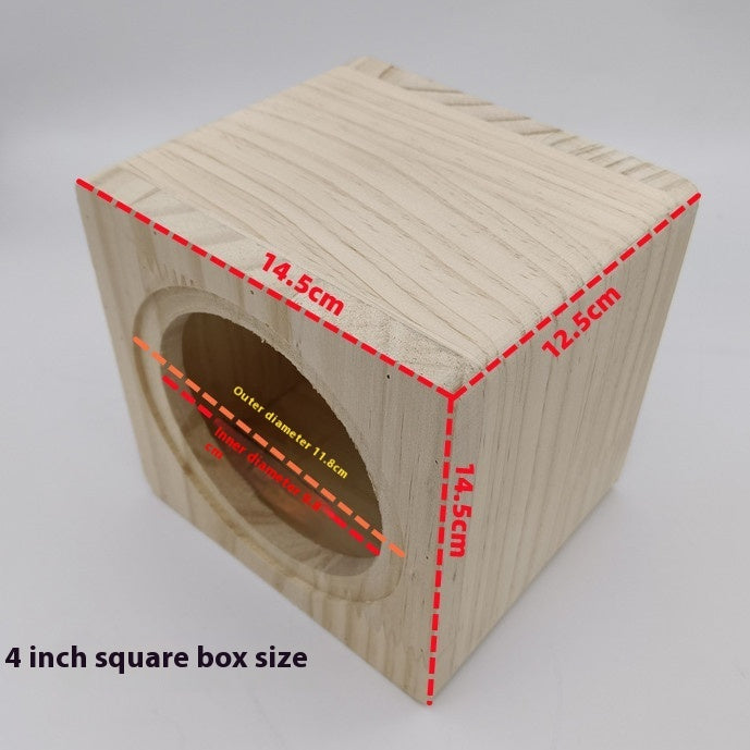 Just Arrived at Buy Center: 4-inch 5-inch 6.5-inch 8-inch Horn Square Solid Wood Wooden Box 4inch solid wood box