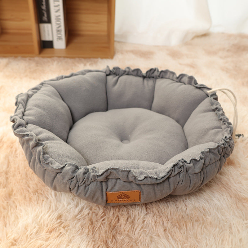 Buy Center Handpicked- Cat Beds For Indoor Cats Cute Cat Beds With Versatile Dual-Use Design, Reversible Donut Pet Bed For Puppy And Kitten Gray