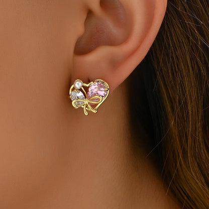 Buy Center Exclusive Offer-Women's Ear Studs Niche Inlaid Zircon Design