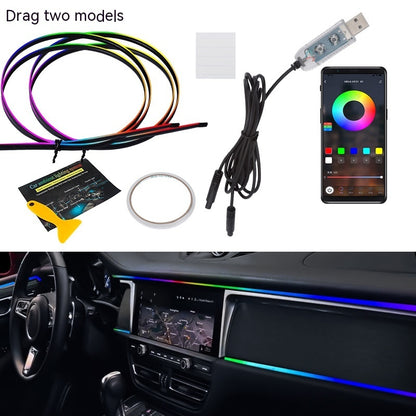 New at Buy Center: Car Atmosphere LED Light Bar Hidden Modification One Drag Two Magic Color