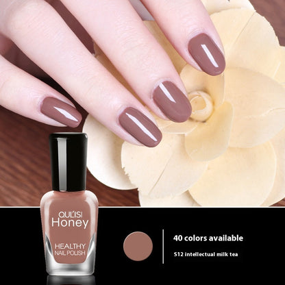 Just Arrived at Buy Center: Water-based Peelable Tearable Nail Polish 8ml 12 Intellectual Milk Tea 8ml