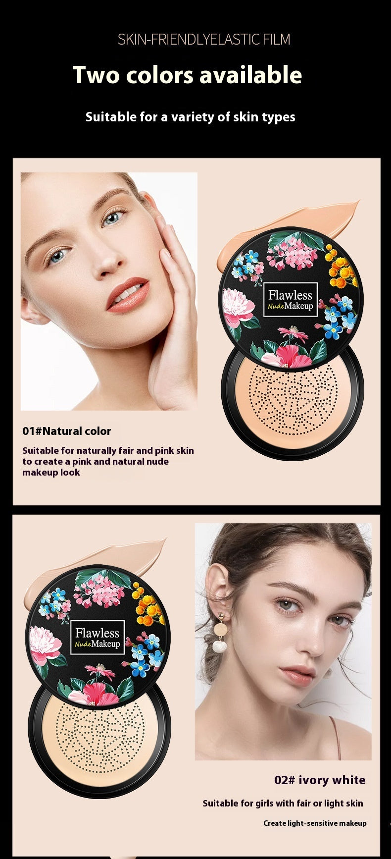 Buy Center Top Rated-Mushroom-shaped Haircut Beauty Air Cushion Moisturizing Concealer