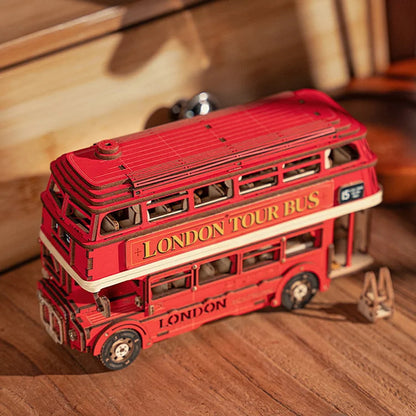 Fresh on the Scene at Buy Center: Rolife London Tour Bus Car 3D Wooden Puzzle Model Toy Teens Birthday Gift TGM02