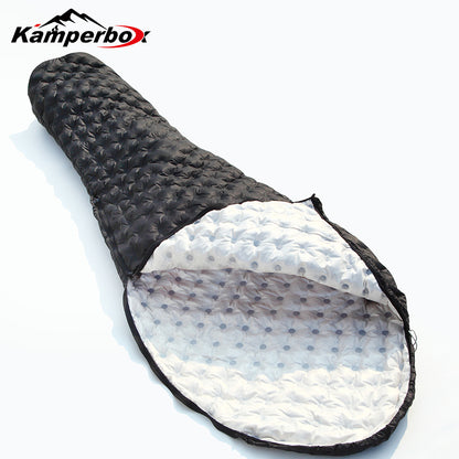 Kamperbox Down Sleeping Bag, Camping 3 Season Ultralight Sleeping Bags, Lightweight Sleeping Bag Bubblue Air 2