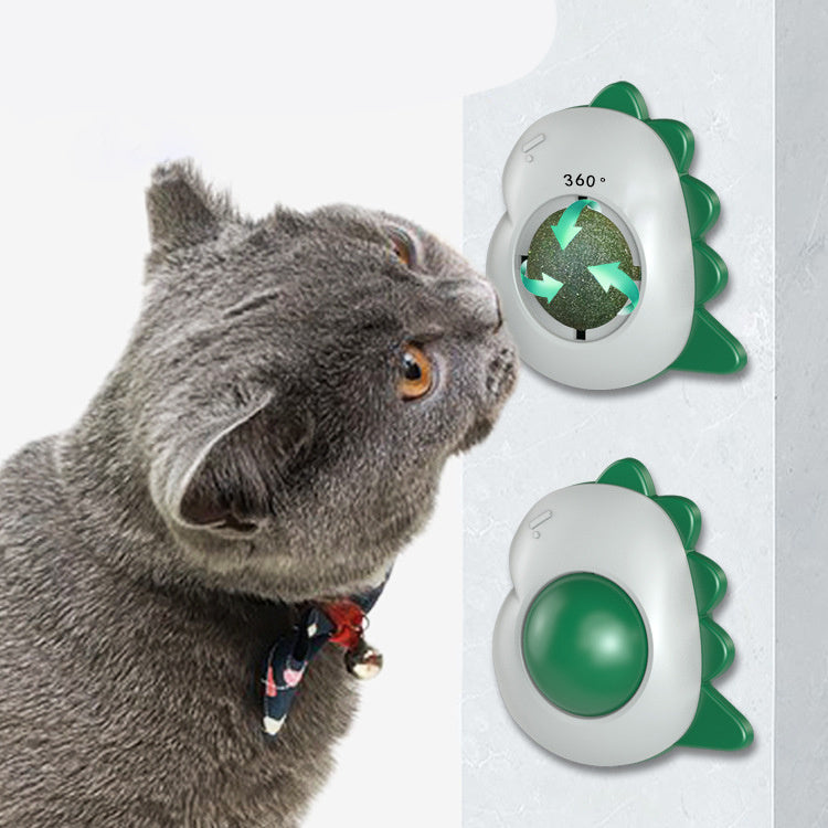 Newly Released at Buy Center: Spinning Catnip Ball For Cats Snacks Licking Licking Grinding Teeth Tooth Cleaning Self Biting Toy