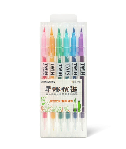 Hot New Items at Buy Center: Color Calligraphy Art Hair Note Pen 6Colors