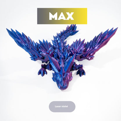 Hot New Items at Buy Center: 3D Printed Gemstone Flying Dragon Deformed Figurine Crystal Laser Purple MAX Version