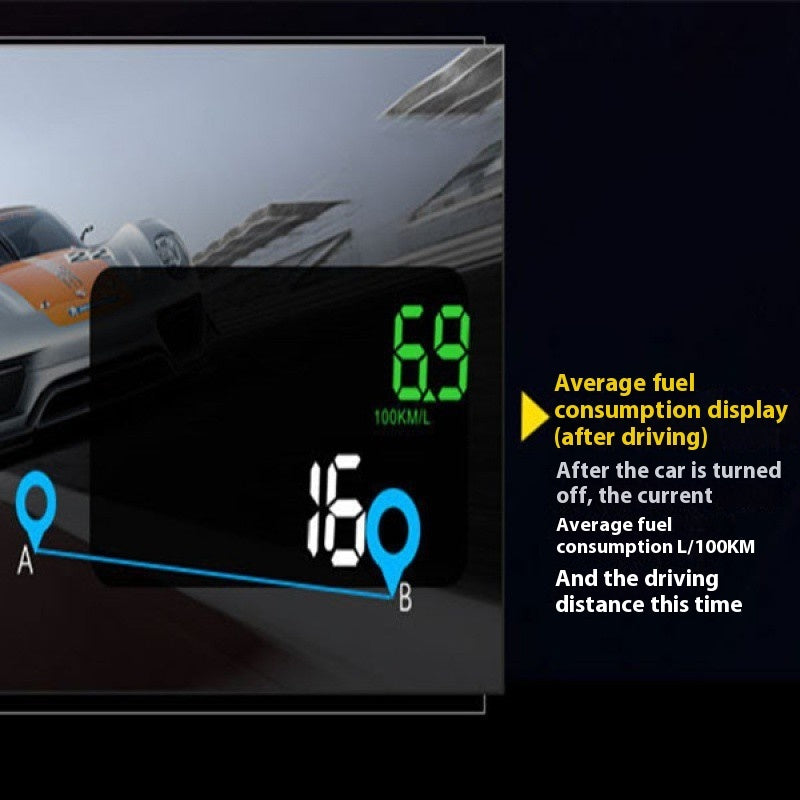 Newly Released at Buy Center: Car Mounted HUD Head Up Display Fuel Consumption Voltage Projector