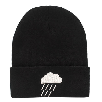 Casquette en laine Hip Hop Fashionmonger Chapeau tricoté créatif avec broderie météo