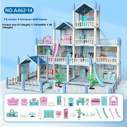 Fresh Arrivals at Buy Center: Girls Playing House Diy Assembled Princess House Villa Toys A46214