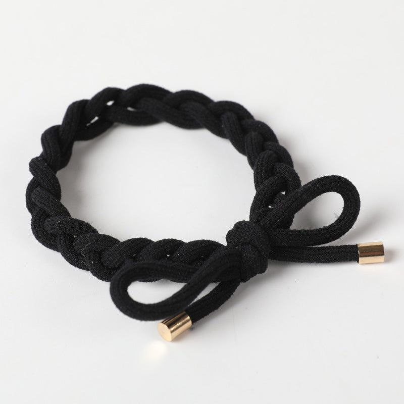 Buy Center Ultimate: High Elastic Simple Fashion Twist Head Rope Black 5PCS