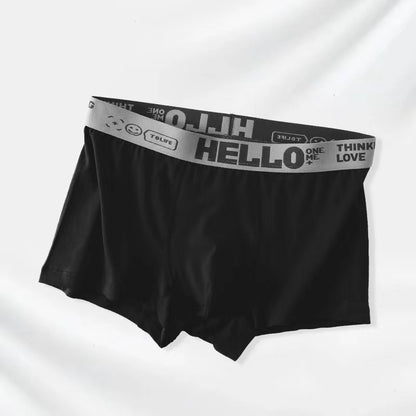 Hot New Items at Buy Center: Four Seasons Men's Underwear J Simple Solid Color Mid-waist Skin-friendly Breathable