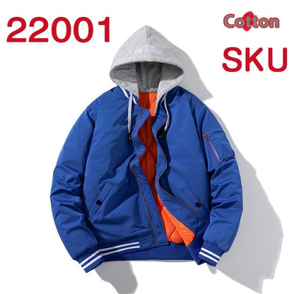 American Street Fashion Hooded Jacket Solid Color Printing Embroidered Baseball Uniform Buy Center