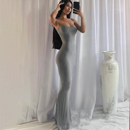 Women's Shapewear Dress Jumpsuit Tummy Tuck Lift Corset Open Crotch Suspender Tight Long Skirt Chest Pad Bodysuit Dress Buy Center