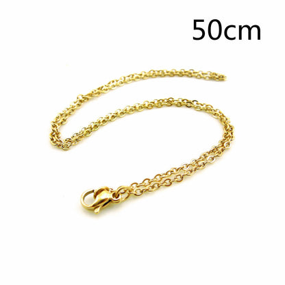 Buy Center Ultimate-316L Stainless Steel Necklace And Pendant Accessories Cross Chain Clip Beads Necklace Cross Chain Gold 50cm