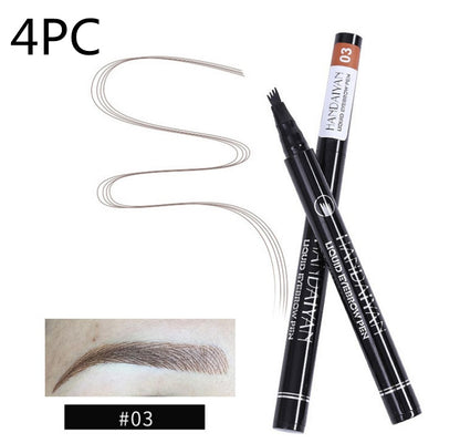 Trending Now at Buy Center: Microblading Eyebrow Pencil Waterproof Fork Tip Tattoo Pen Tinted Fine Sketch Eye Brow Pencils Long Lasting Eyebrows 03light brown 4PC