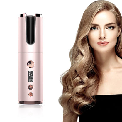 Buy Center Exclusive Offer-Wireless Rechargeable Curling Iron Electric Hair Curler Fully Automatic Rotating Portable Hairdresser