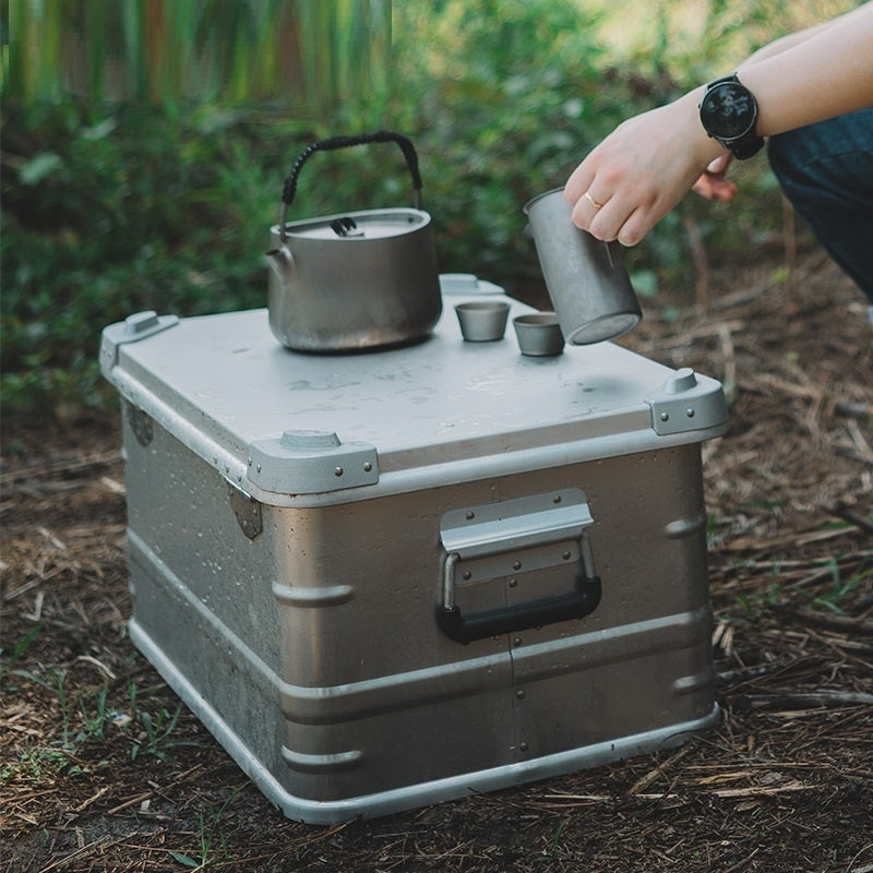 Just Arrived at Buy Center: Outdoor Aluminum Alloy Storage Box Camping Metal Portable Vehicle-mounted Wild Camping Equipment