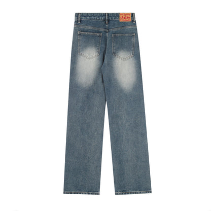 Fresh on the Scene at Buy Center: Denim Straight-leg Trousers Men And Women