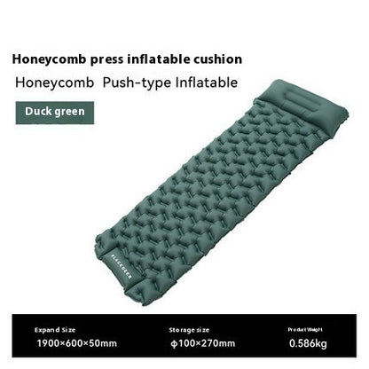 Just Arrived at Buy Center: Honeycomb Press Type Inflatable Mattress Single Thickened Moisture-proof Tent Sleeping Mat Green