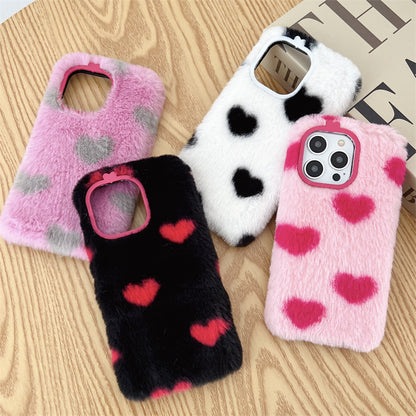 Fresh on the Scene at Buy Center: Japan And South Korea Plush Loving Heart Phone Case