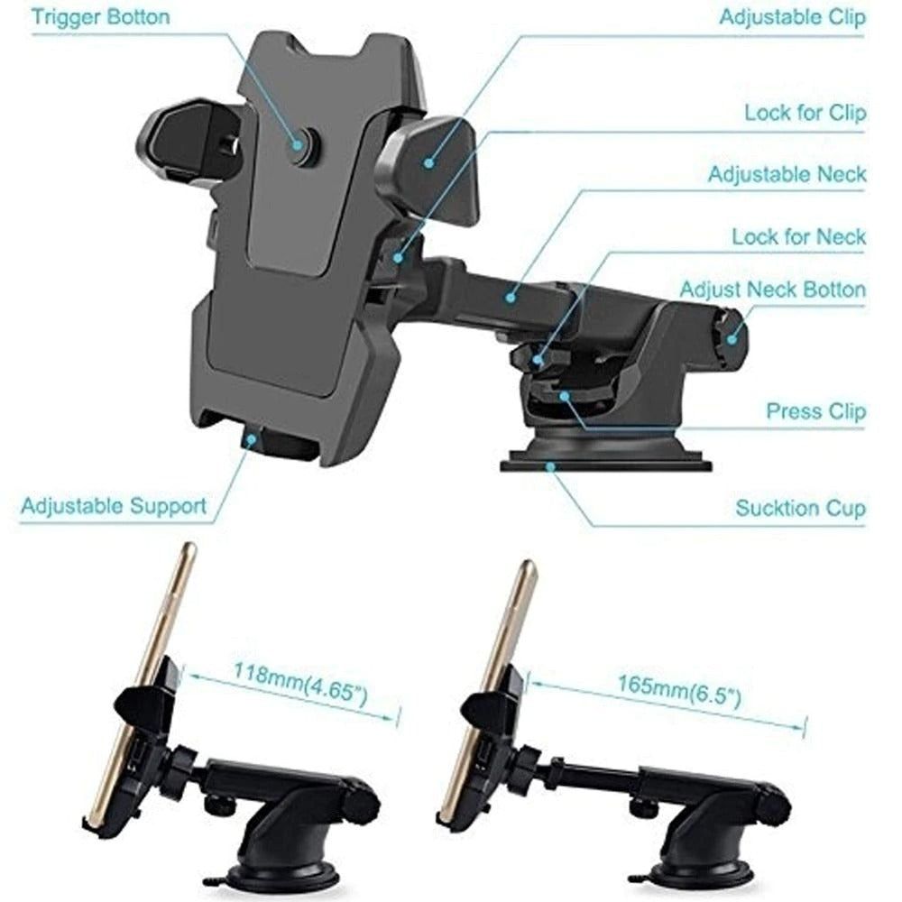 Windshield Car Phone Holder Universal in Car Cellphone Holder Stand Adjustable Phone Suction Cup Holder Car Mount Phone Stand Buy Center