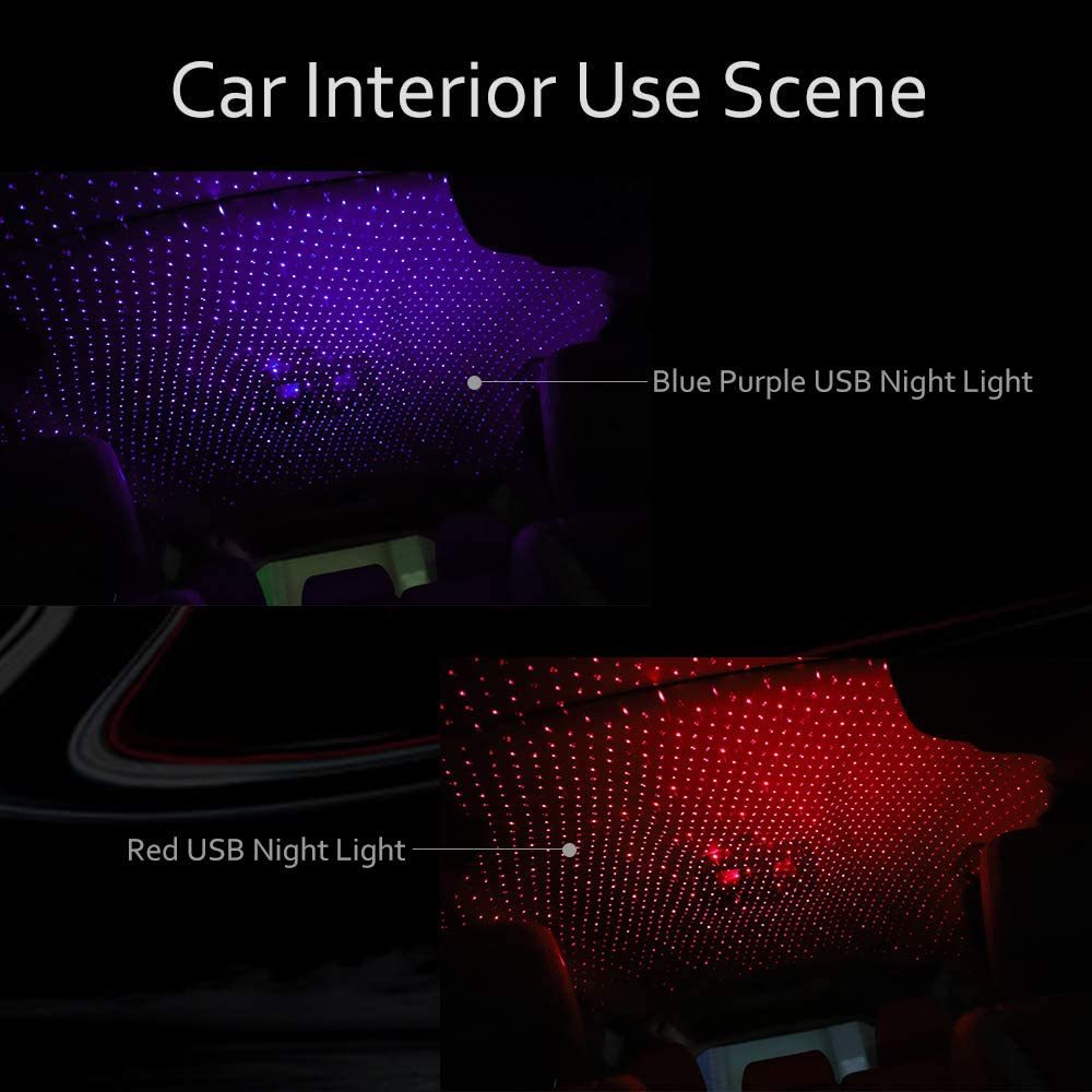 Car LED Starry Sky Night Light USB Powered Galaxy Star Projector Lamp For Car Roof Room Ceiling Decor Plug And Play Buy Center