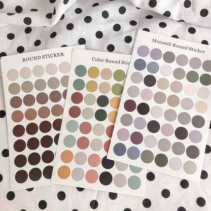 Newly Released at Buy Center: Morandi Earth Color Polka Dot Hand Account Seal Sticker