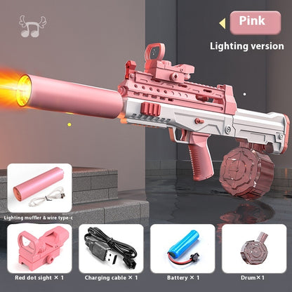 Newly Arrived at Buy Center: Fire-breathing Second Generation M416 Water Gun Large Capacity Electric Continuous QBZ95 Water Gun Pink