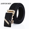 Ceinture d'affaires à boucle automatique en cuir pour homme