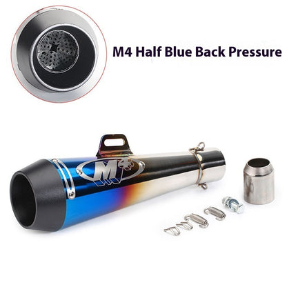 Newly Arrived at Buy Center: Motorcycle Modification Accessories Large Displacement M4 Exhaust Pipe Universal M4 Blue Back Pressure