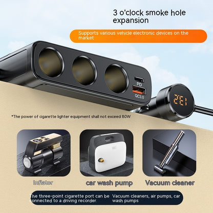 Newly Released at Buy Center: One-to-three Vehicle Cigarette Lighter Multi-function USB30 And PD Interface