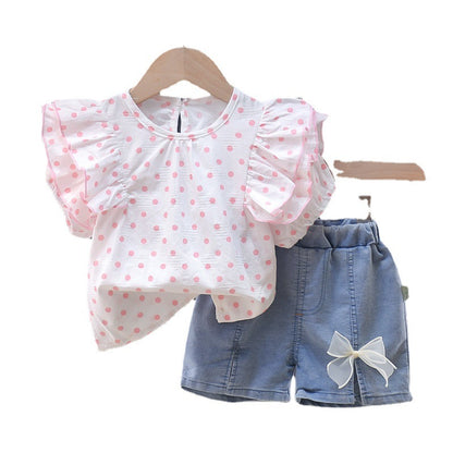 Fresh on the Scene at Buy Center: Children's Suit Women's Polka Dot Ruffles