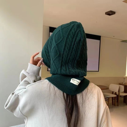 Knitted Thick Drawstring Hat Solid Color Buy Center