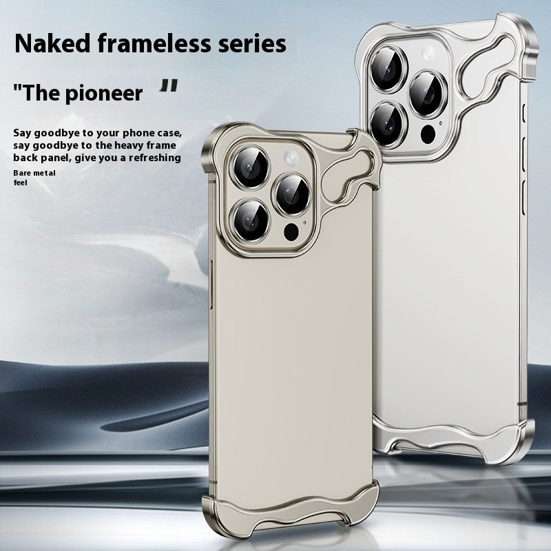 Phone Case Special-shaped Metal Corner Pad Anti-fall Frameless Anti-fall Protective Cover