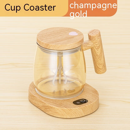 400ML Self Stirring Coffee Mug Electric Mixing Glass Coffee CupHigh Speed Fast Automatic Coffee Cup For Gyms Dining Room Kitchen Gadgets Champagne battery version 400ml