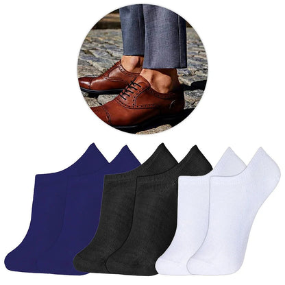 Kit 3 Pairs Men's Invisible Sock 40-46 Assorted Colors