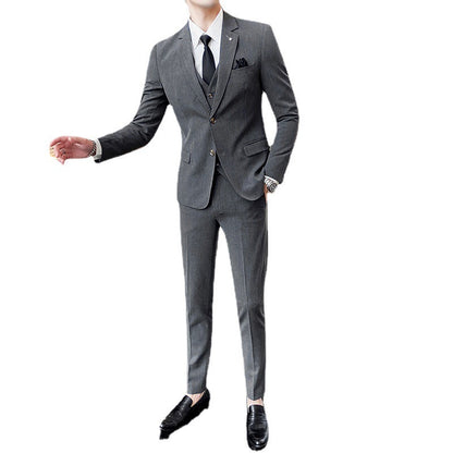 Hot New Items at Buy Center: Casual Single Row Buckle Men's Suit Three-piece Suit