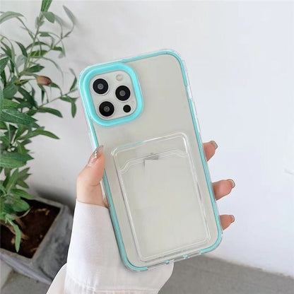 Newly Released at Buy Center: New Two-in-one Card Slot All-inclusive Drop-resistant Phone Case Light Green