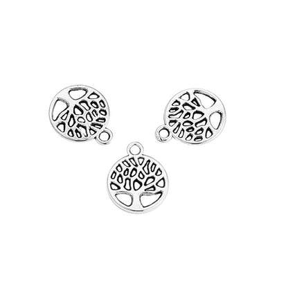 New Retro Alloy Butterfly Hollow Lucky Tree And Other Multi-element Carving Pattern Small Pendant PJ10811 Pattern 50 Pieces