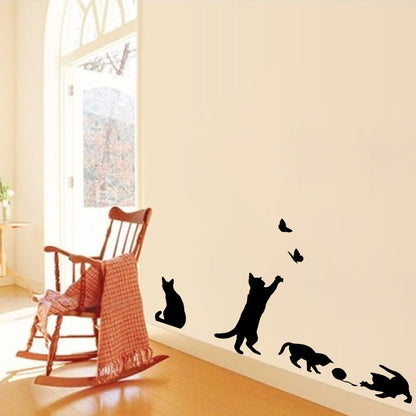 Newly Released at Buy Center: Cat Scratching Butterfly Living Room Bedroom Background Decorative Painting Wall Sticker