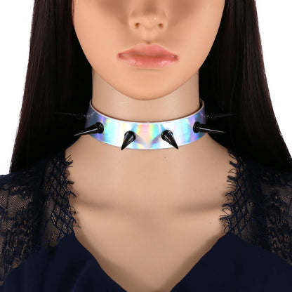 Original Cool Exaggerated Laser Leather Luminous Collar | Health, Beauty & Hair3 | Buy Center