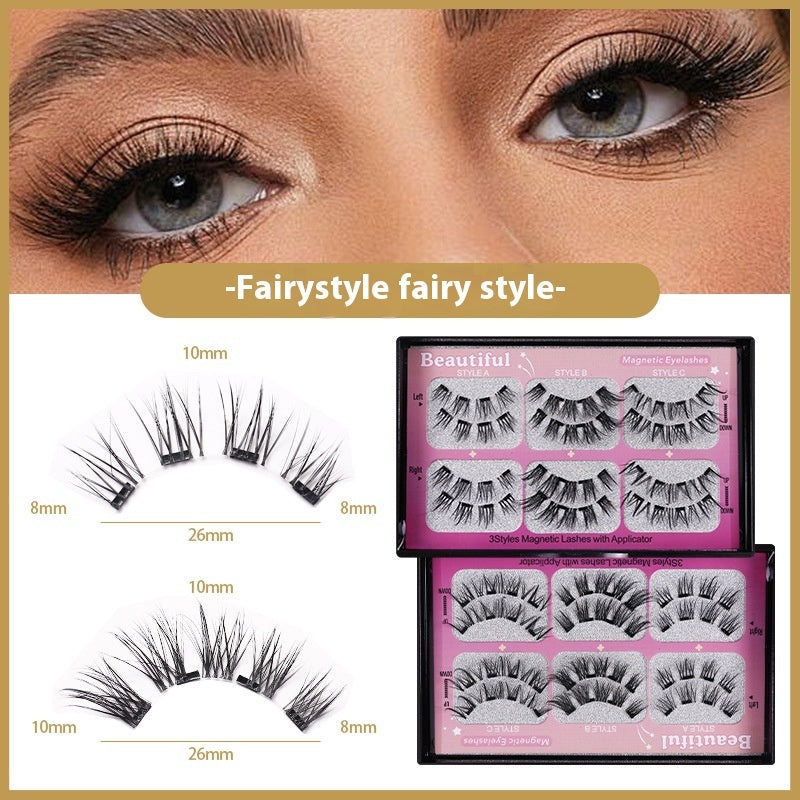 Four Magnetic False Eyelashes Soft Magnetic Curling