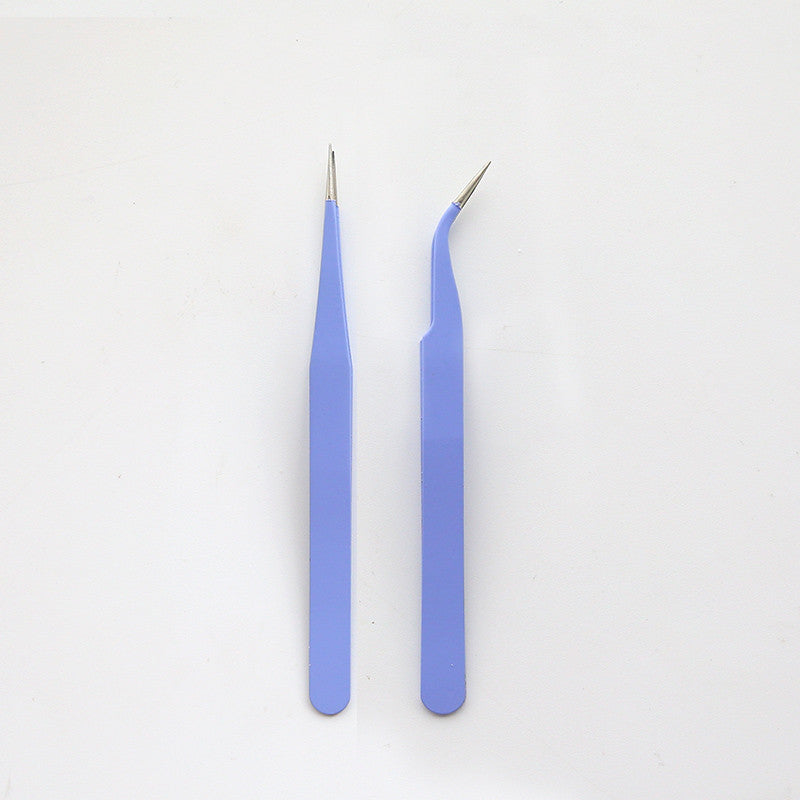 Trending Now at Buy Center: Stainless Steel Tweezers Macaron Colored Handbook And Paper Tape Blue 2pcs set