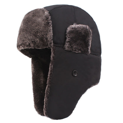 Gorro de terciopelo grueso con protección para los oídos para hombre