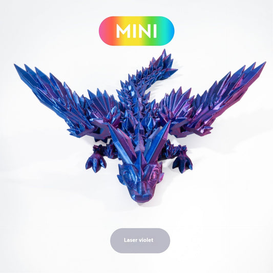 Hot New Items at Buy Center: 3D Printed Gemstone Flying Dragon Deformed Figurine Crystal Laser Purple MINI Version